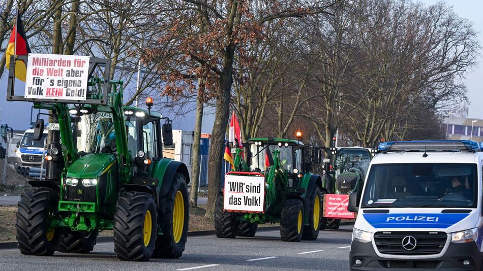 Scholz in Cottbus - Bauernproteste