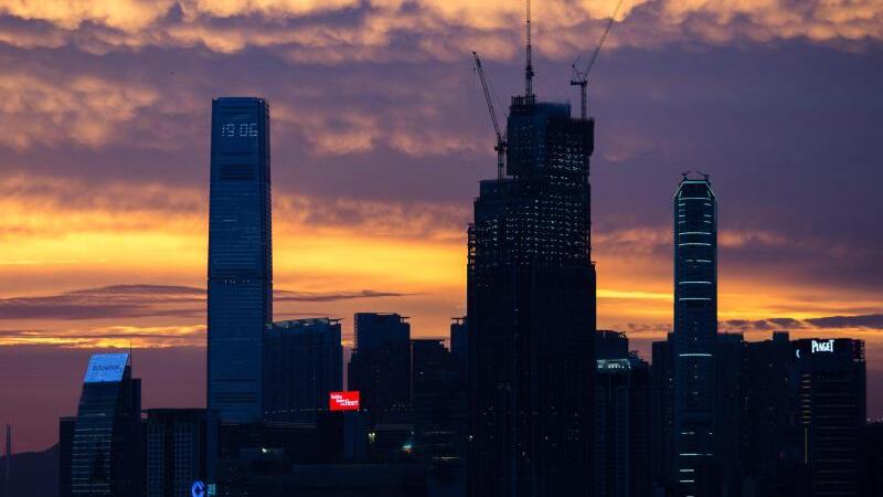 Sonnenuntergang über Hongkong