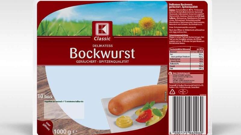 Rückruf für Bockwurst