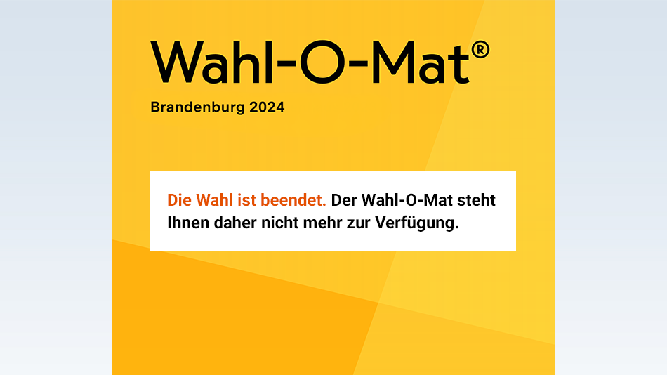 Wahl-O-Mat Brandenburg 2024 beendet