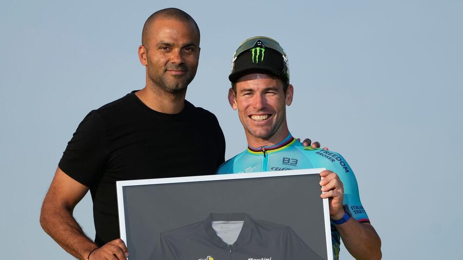 Mark Cavendish und Basketball-Legende Tony Parker