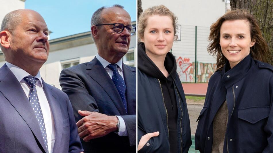 Olaf Scholz (l.) und Friedrich Merz bei einer Gedenkveranstaltung im Juli in Berlin und Cornelia ...