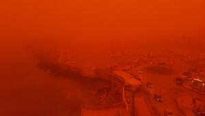 Sahara-Sand färbt Kreta rot 