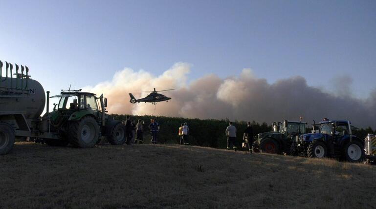 Großer Waldbrand bei Hürtgenwald