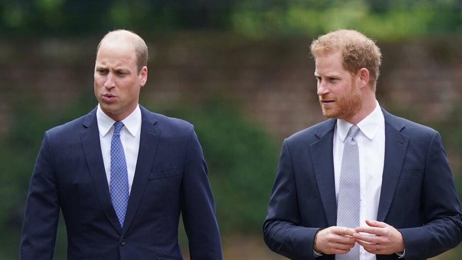 Prinz William und Prinz Harry, hier 2021 in London aufgenommen, richten separate Botschaften an ...