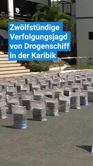 1,5 Tonnen Kokain beschlagnahmt: Zwölfstündige Verfolgungsjagd von Drogenschiff