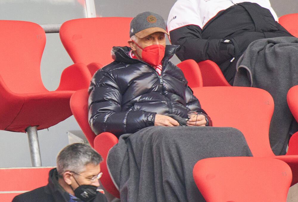 Franz Beckenbauer bei seinem letzten Besuch in der Allianz Arena.