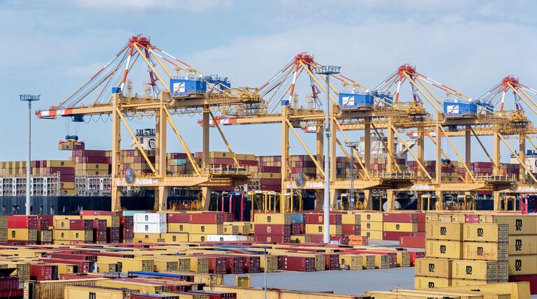 Containerterminal in Bremerhaven