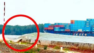 Wassermassen im Anmarsch: Riesige Bugwelle überflutet Flussufer