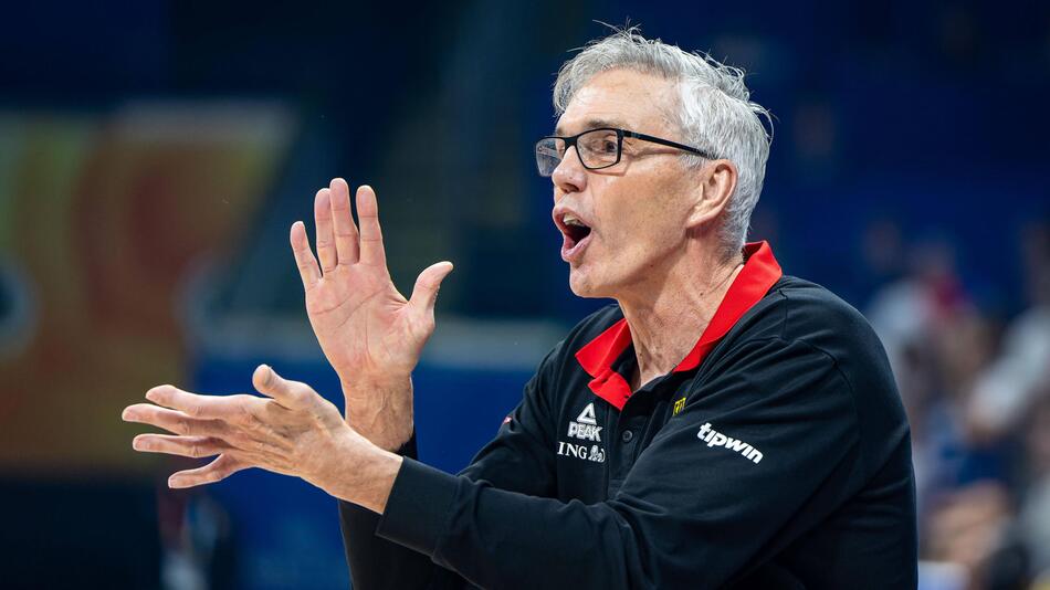 DBB-Coach Gordon Herbert beim Basketball-WM-Finale gegen Serbien.