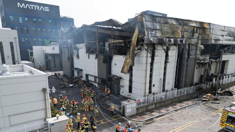 Fabrikbrand in Südkorea