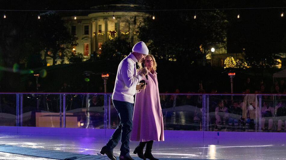 Schlittschuhlaufen bei den Bidens: Weißes Haus hat Eisbahn