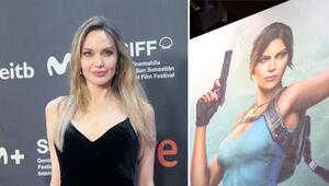 Lara Croft hatte schon viele Gesichter. Hier zu sehen: Angelina Jolie und eine Gamescom-Werbung ...