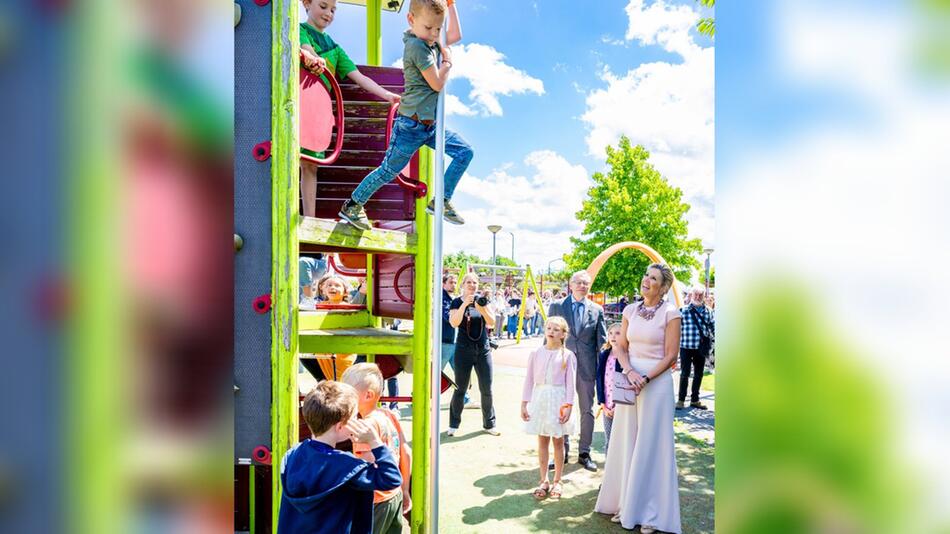 Königin Máxima bei ihrem Spielplatz-Besuch.