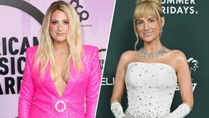 Zwischen diesen Bildern liegen drei Jahre: Meghan Trainor, links im Jahr 2022, und am 8 ...