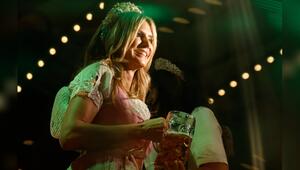 Heidi Klum am Sonntagabend in der Bräurosl auf dem Münchner Oktoberfest.