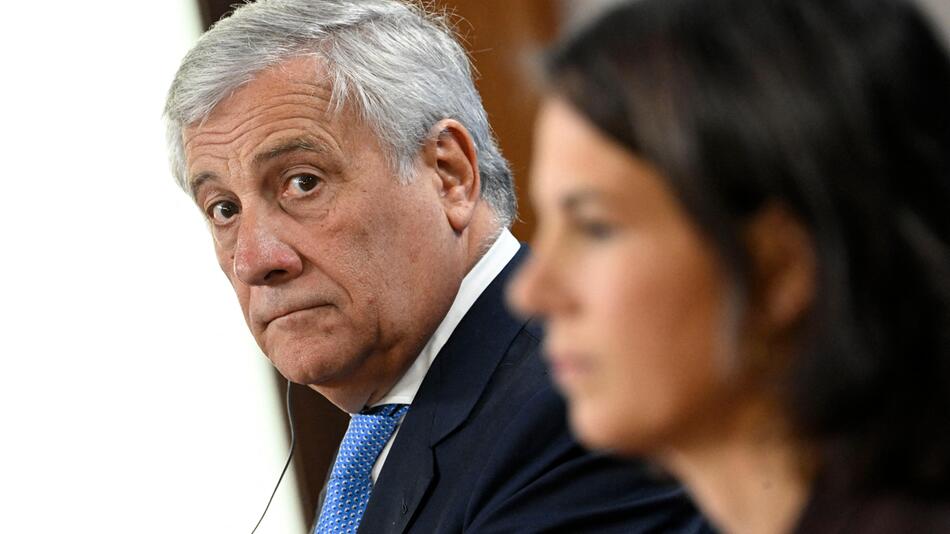 Antonio Tajani und Annalena Baerbock