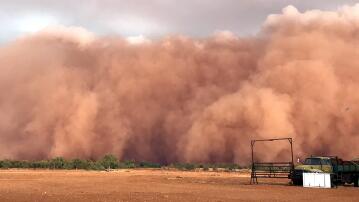 Bedrohlicher Sandsturm in Australien.
