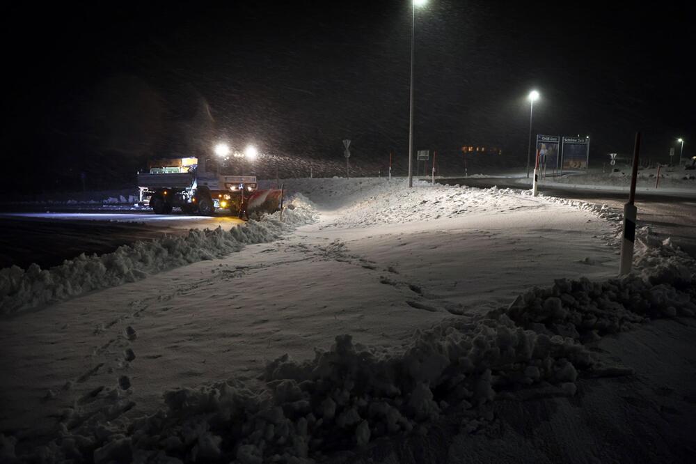 Schneefall in höheren Lagen Bayerns