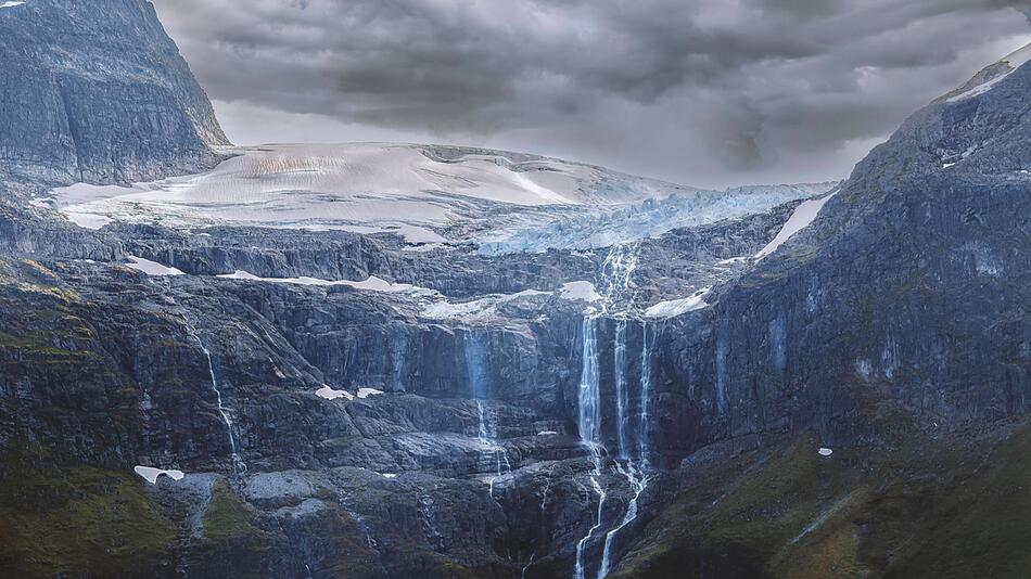 Schmelzender Gletscher in Norwegen