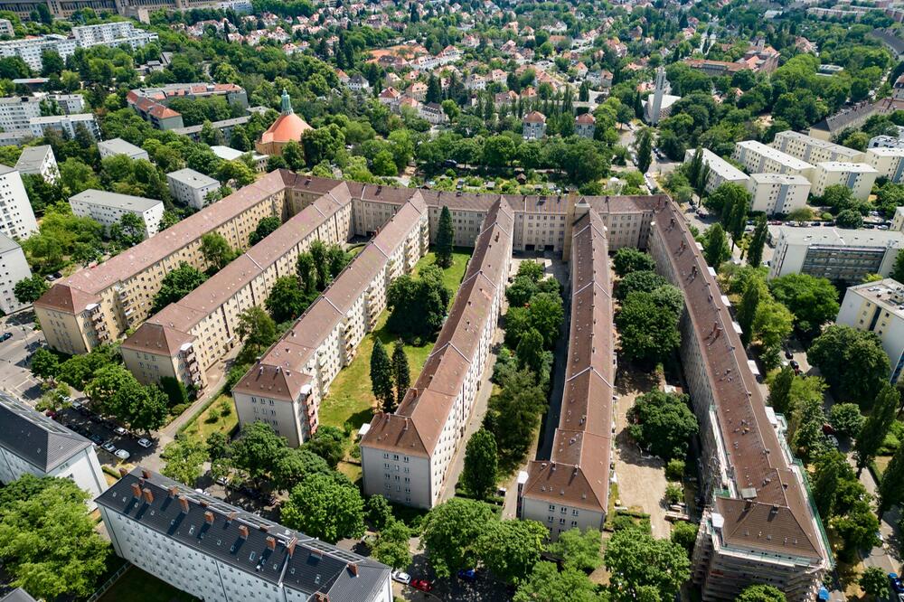 Die Siedlung am Bayernring zu Beginn der Baumaßnahmen im vergangenen Jahr.