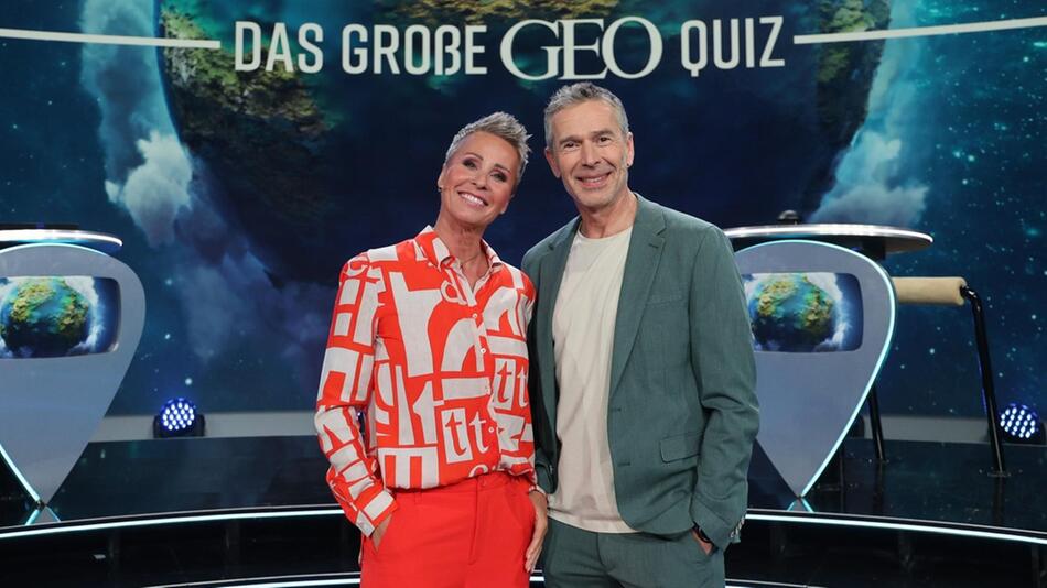 Sonja Zietlow und Dirk Steffens werden durch "Das große Geo-Quiz" führen.