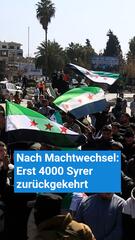 Nach Sturz Assads: Erst 4000 Syrer zurückgekehrt